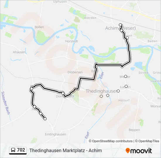 Автобус 702: карта маршрута