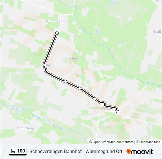 100 bus Line Map