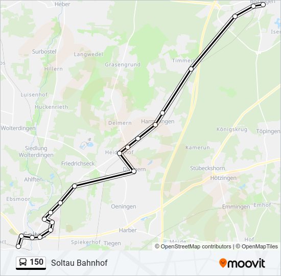 150 bus Line Map