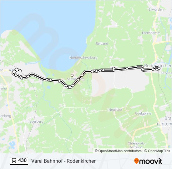 Buslinie 430 Karte
