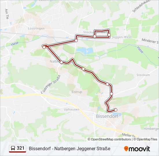 321 bus Line Map