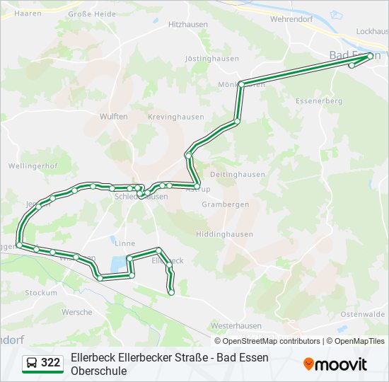 322 bus Line Map