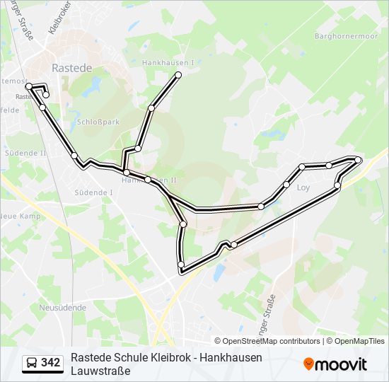 342 bus Line Map