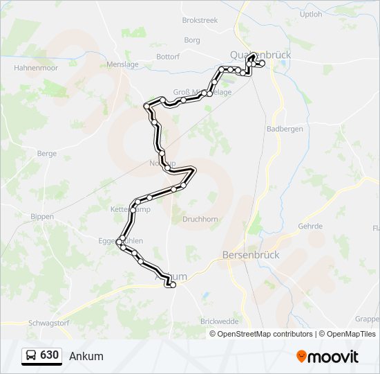 630 bus Line Map