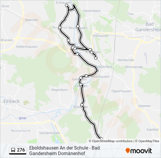 276 bus Line Map