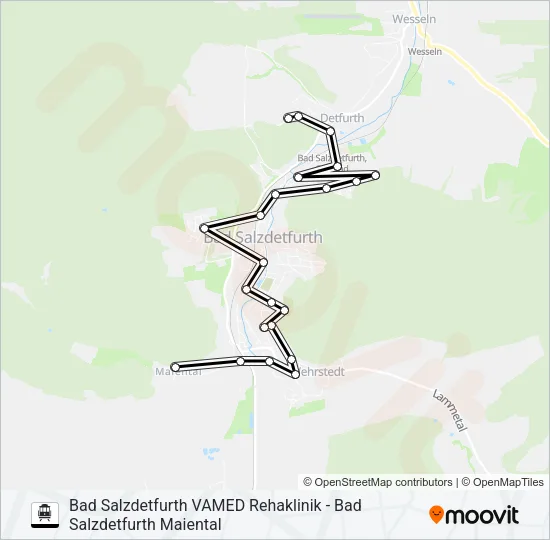 S-Bahn SALZE-BUS: карта маршрута