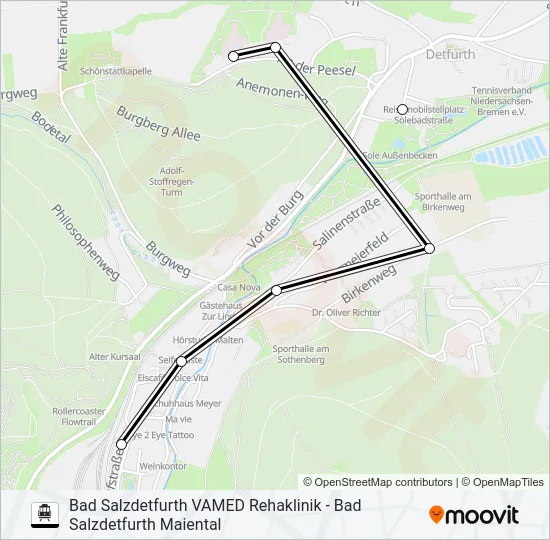 S-Bahn SALZE-BUS: карта маршрута