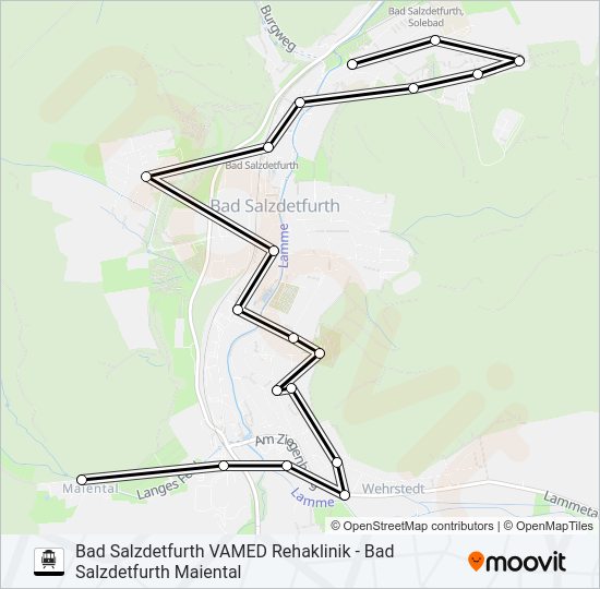 S-Bahnlinie SALZE-BUS Karte