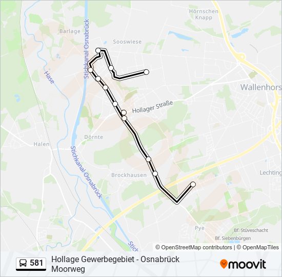 581 bus Line Map