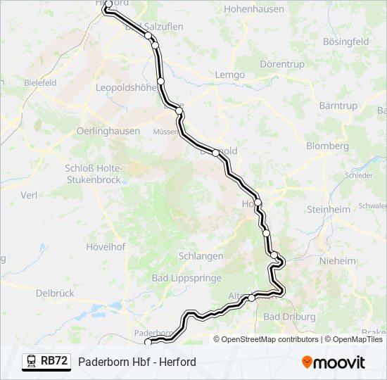 RB72 train Line Map