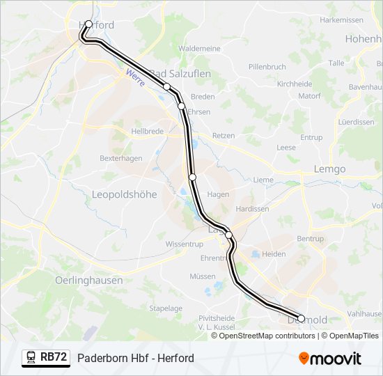 RB72 train Line Map