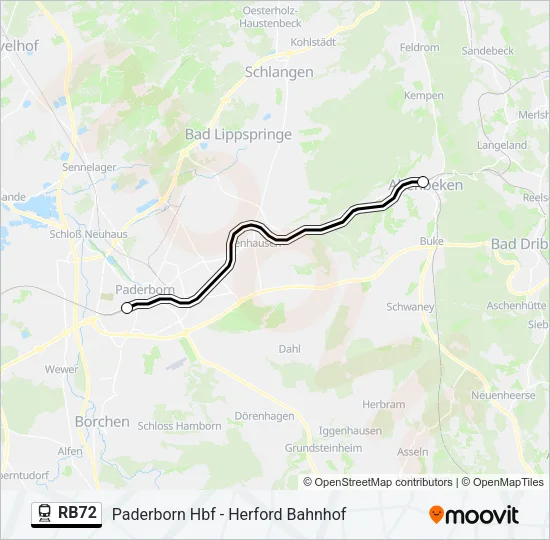 RB72 Train Line Map