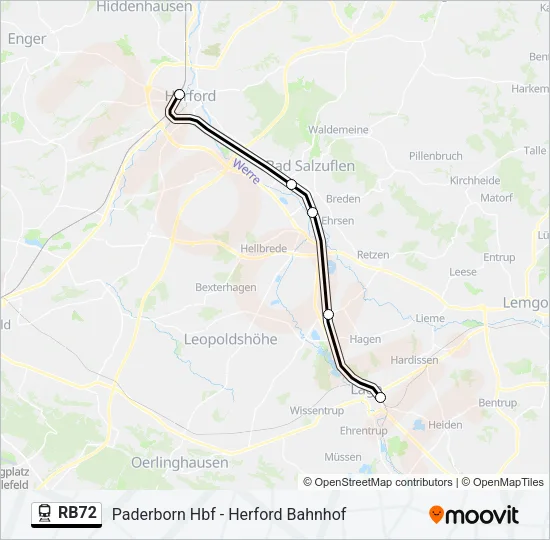 RB72 Train Line Map