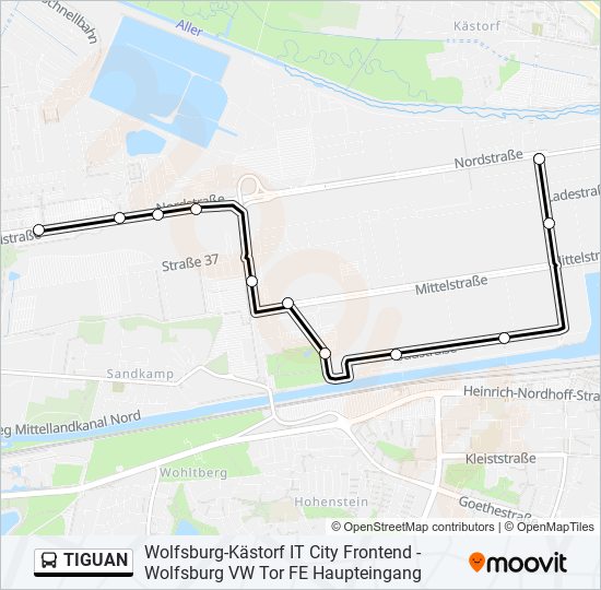 Buslinie TIGUAN Karte