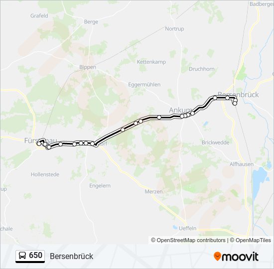 650 bus Line Map