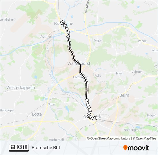 X610 bus Line Map