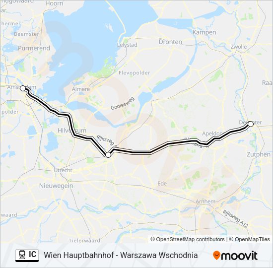 Bahnlinie IC Karte