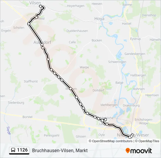 1126 Bus Line Map