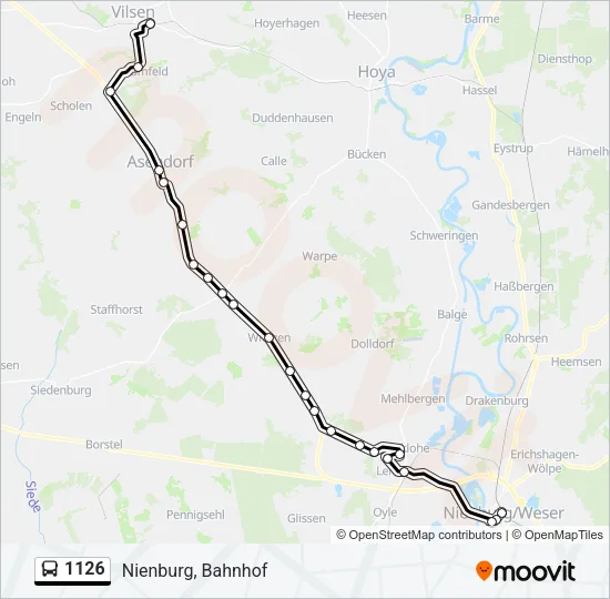 1126 Bus Line Map