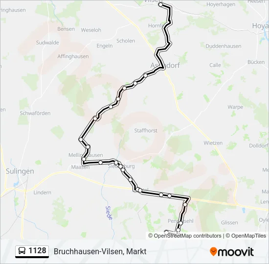 1128 Bus Line Map