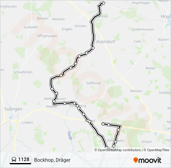 1128 Bus Line Map