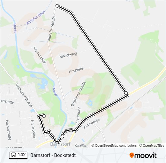Buslinie 142 Karte
