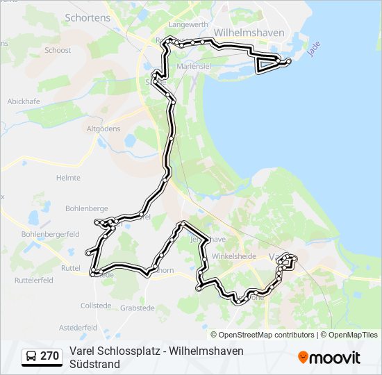 Buslinie 270 Karte