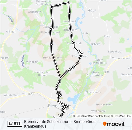 Buslinie 811 Karte