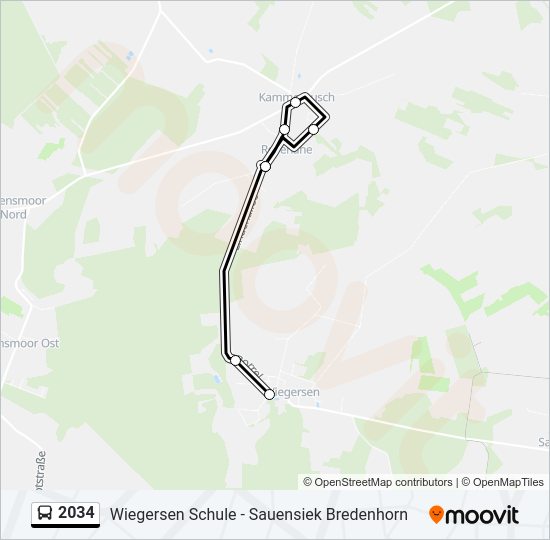 2034 bus Line Map