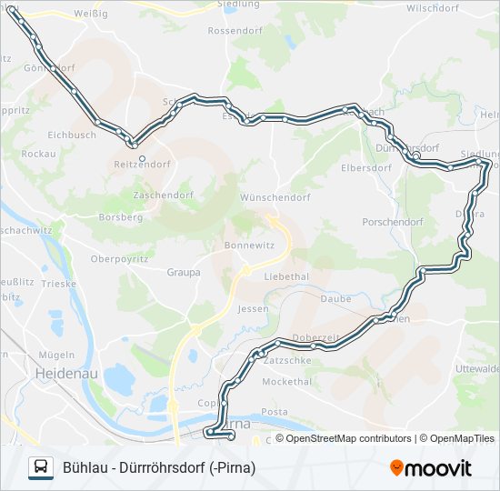 226 bus Line Map