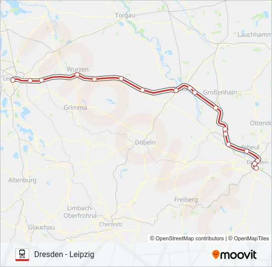 RE50 Train Line Map
