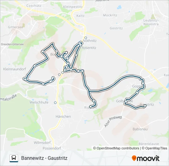 351 Bus Line Map