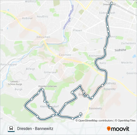 352 Bus Line Map