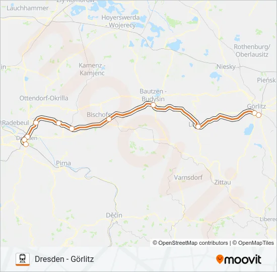 RE1 Train Line Map