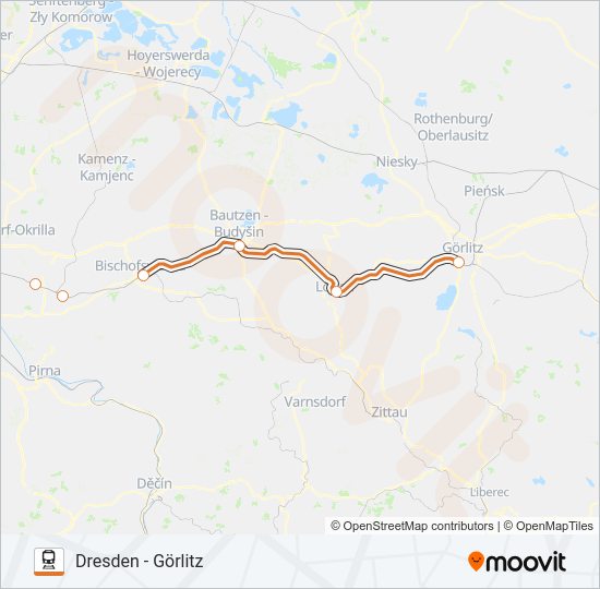 Bahnlinie RE1 Karte