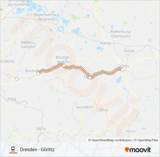 RE1 Train Line Map