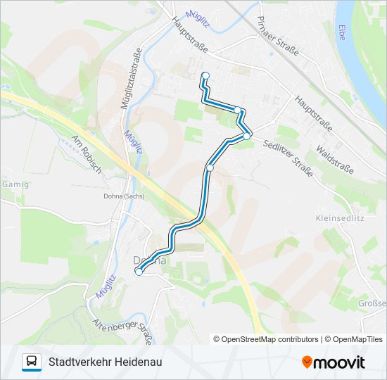 Автобус A: карта маршрута