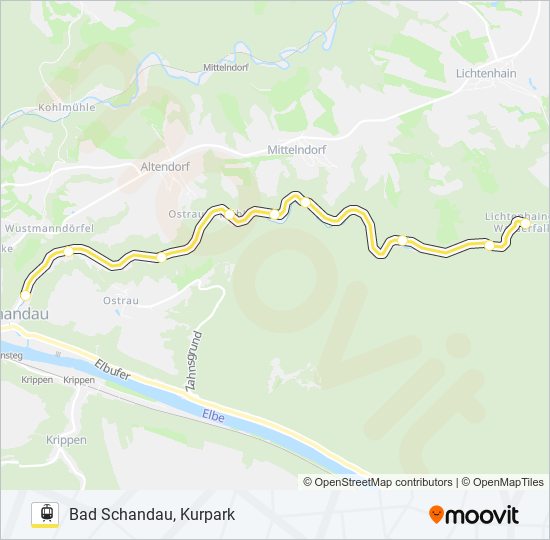 Трамвай K: карта маршрута