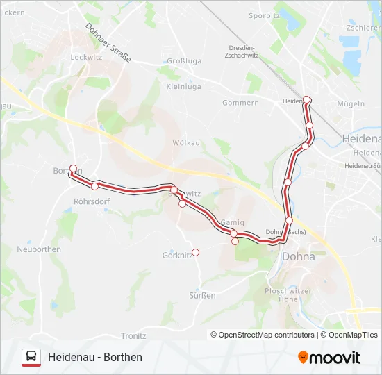 B Bus Line Map