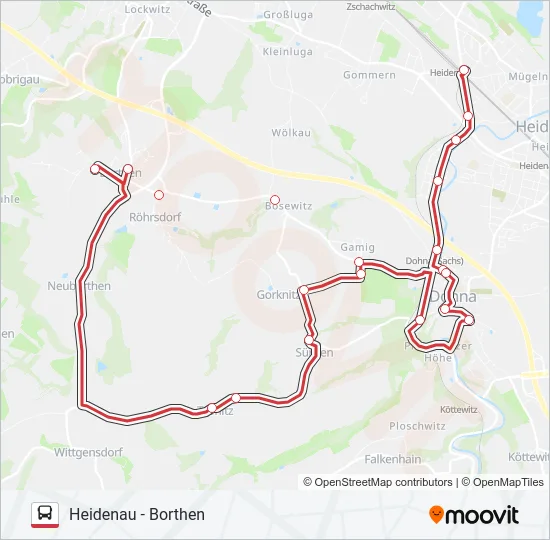 B Bus Line Map