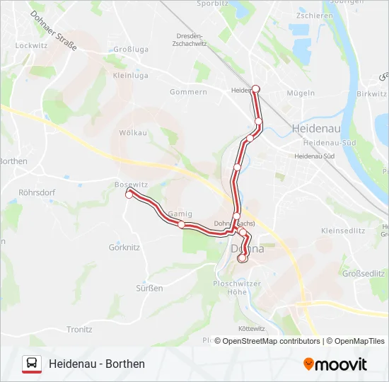 B Bus Line Map
