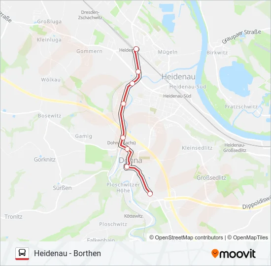 B Bus Line Map