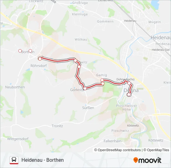 B Bus Line Map
