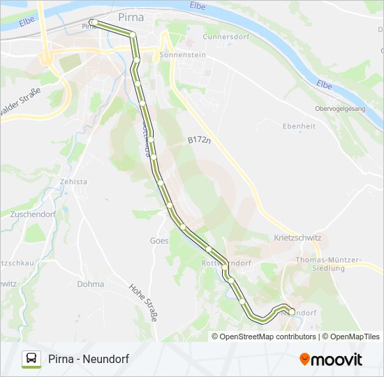 Автобус N: карта маршрута
