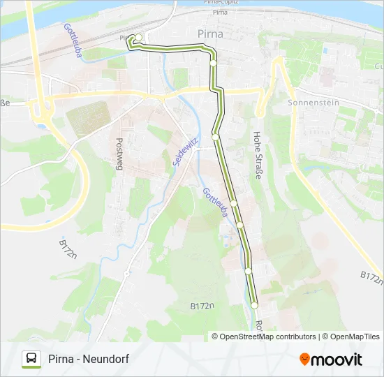 N Bus Line Map