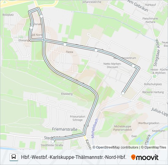 Автобус 2/5A: карта маршрута