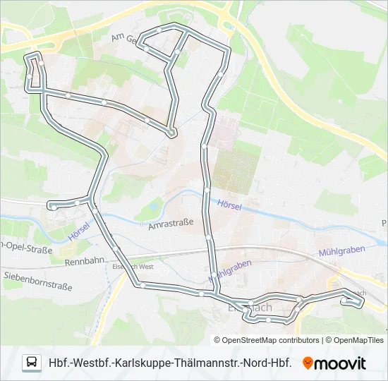 2/5A Bus Line Map
