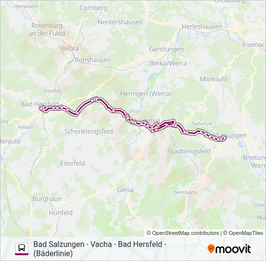100 Bus Line Map