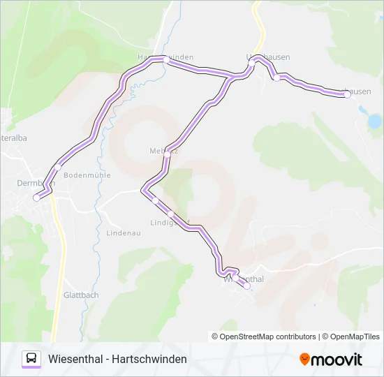 127 Bus Line Map