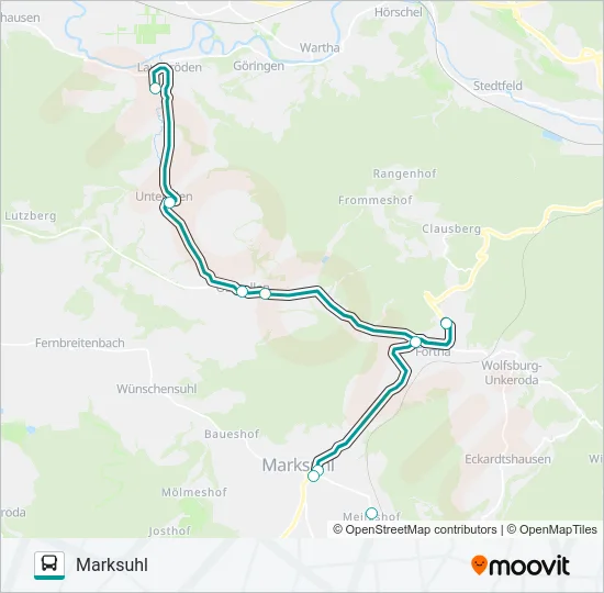 Автобус 52B: карта маршрута